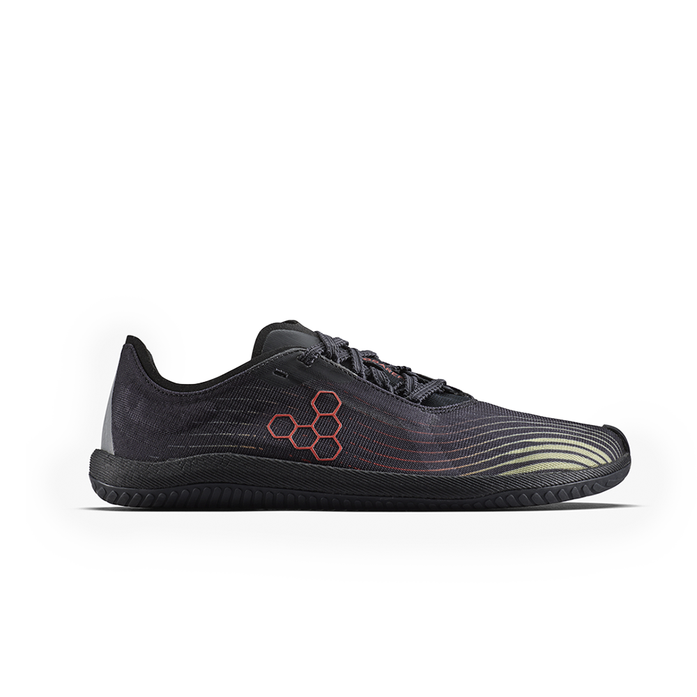 Vivobarefoot Primus Flow Womens Obsidian/Cherry Tomato-4