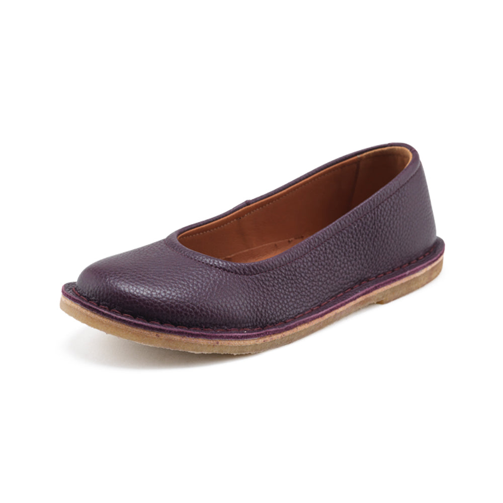 Sol Tumbled Leather Ballerina
