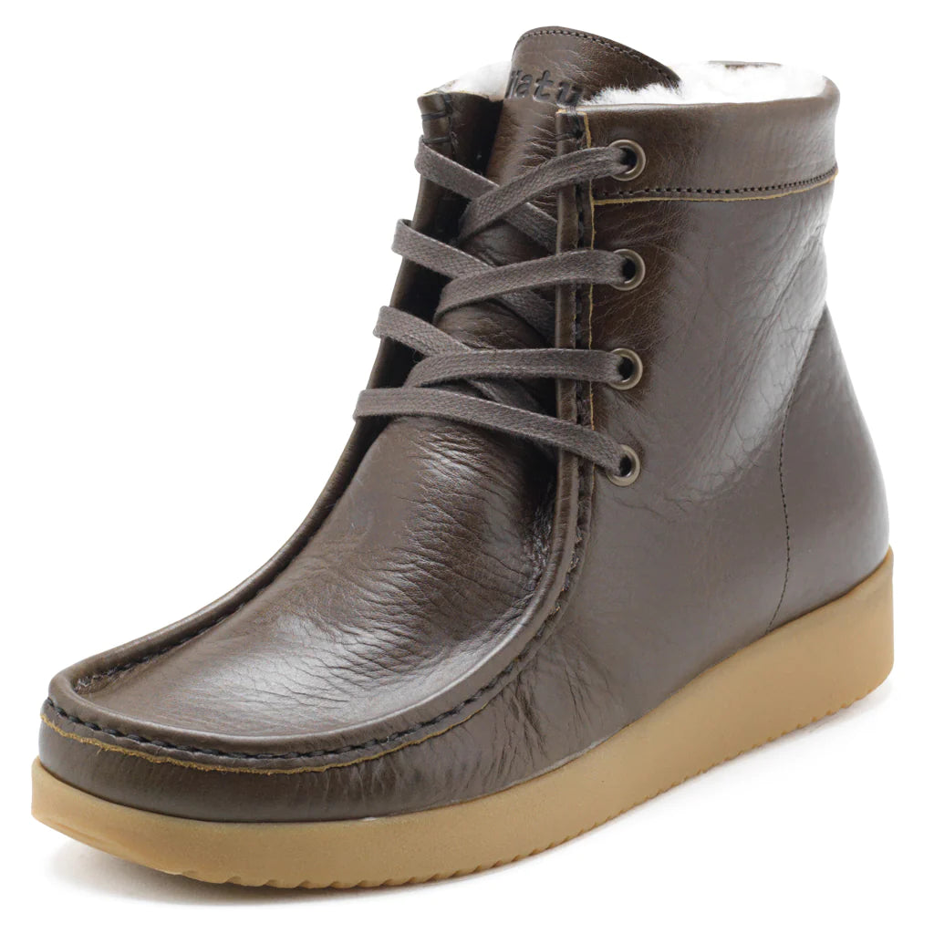 Asta Pull Up Leather - Gum Sole CF with Wool Lining